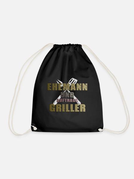 Grillshirt- Ehemann&Auftragsgriller Geschenk - Turnbeutel - Schwarz