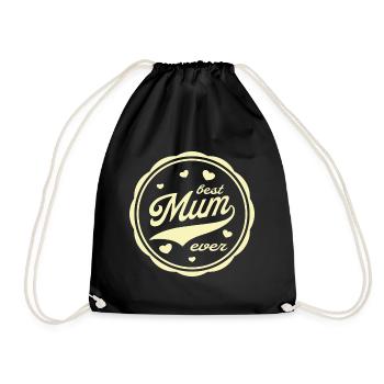 Best Mum ever - Drawstring Bag - black - Front