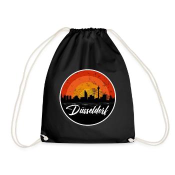 Dusseldorf Skyline II - Drawstring Bag - black - Front
