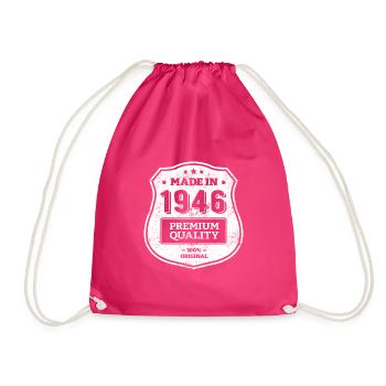 MADE IN 1946 - Drawstring Bag - fuchsia - Front