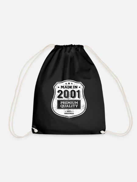 MADE IN 2001 - Drawstring Bag - black