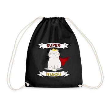 Super Miaou - Sac de sport léger - noir - Devant
