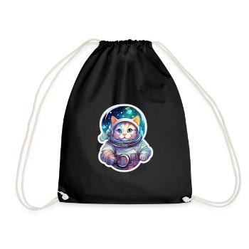 Galaxie des astronautes de l’espace Cat - Sac de sport léger - noir - Devant