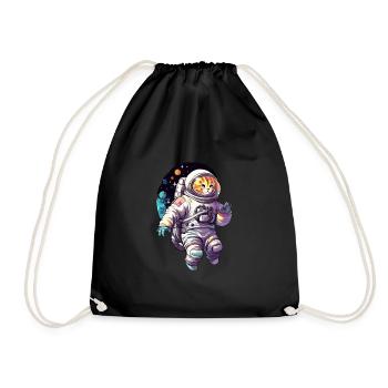 Astronaute de l’espace Cat - Sac de sport léger - noir - Devant