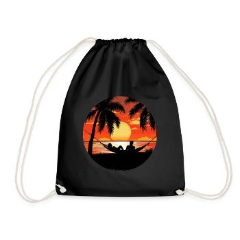 Sonnenuntergang Gelassenheit - Turnbeutel - Schwarz - Vorne