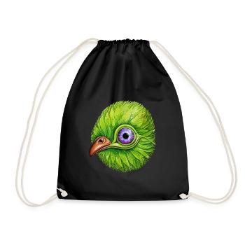 Kiwi mignon et coquin - Sac de sport léger - noir - Devant