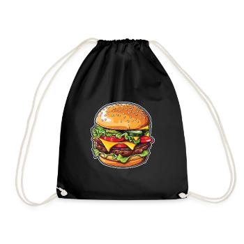 Cheeseburger Magic - Sac de sport léger - noir - Devant