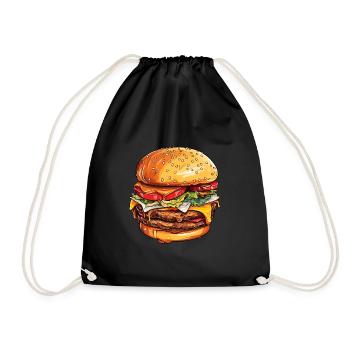 Délice de cheeseburger - Sac de sport léger - noir - Devant