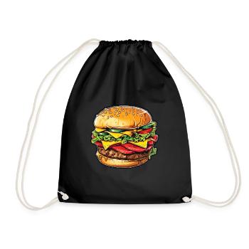 Euphorie du cheeseburger - Sac de sport léger - noir - Devant