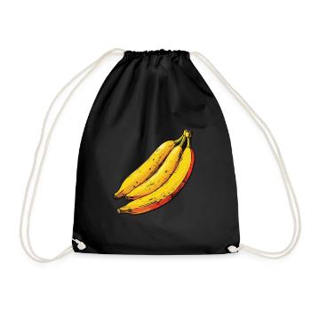 Banana happiness - Drawstring Bag - black - Front