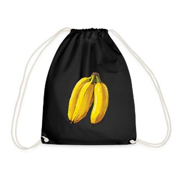 Bananengelbe Köstlichkeiten - Turnbeutel - Schwarz - Vorne