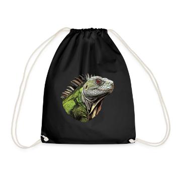 Iguana - Lush Mirage - Drawstring Bag - black - Front