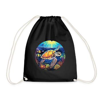Mystical Marine Melody - Drawstring Bag - black - Front