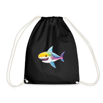 Kawaii Hai - Profondeurs colorées - Sac de sport léger - noir - Devant