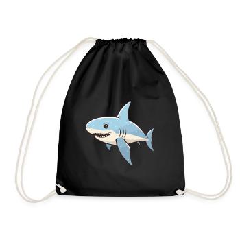 Kawaii Hai - Ocean Wonder - Drawstring Bag - black - Front