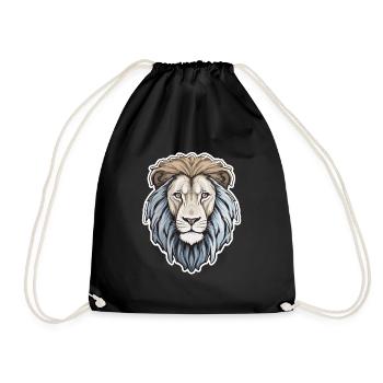 Tête de Lion Crinière de Lion - Sac de sport léger - noir - Devant