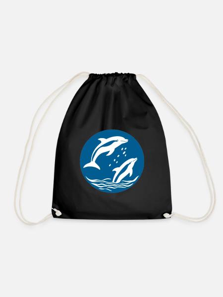 Aquatic enchantment - Drawstring Bag - black