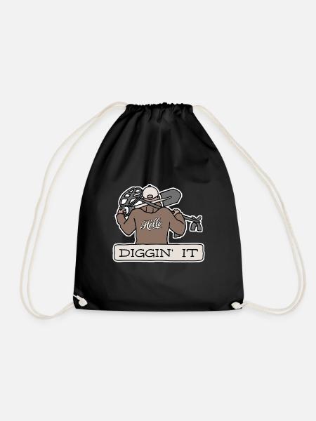 Diggin' it - Drawstring Bag - black