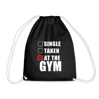 At The Gym - Drawstring Bag - black - Front