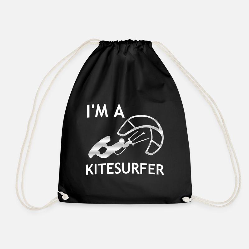 Je suis un kitesurfer - Sac de sport léger - noir