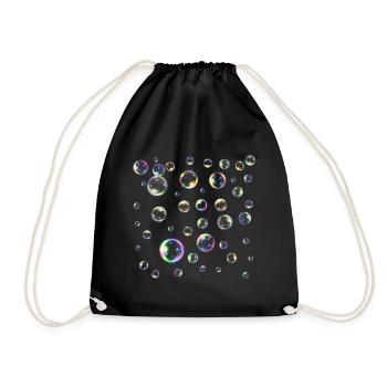 soap bubbles - Drawstring Bag - black - Front