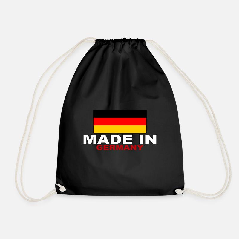 Made in Germany - Deutsche Flagge Stolz - Turnbeutel - Schwarz