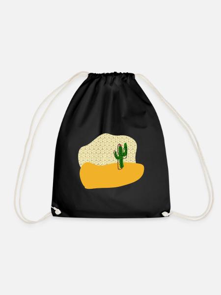 Dreamy desert - Drawstring Bag - black