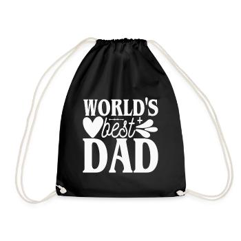 World's best dad - world's best dad - - Drawstring Bag - black - Front