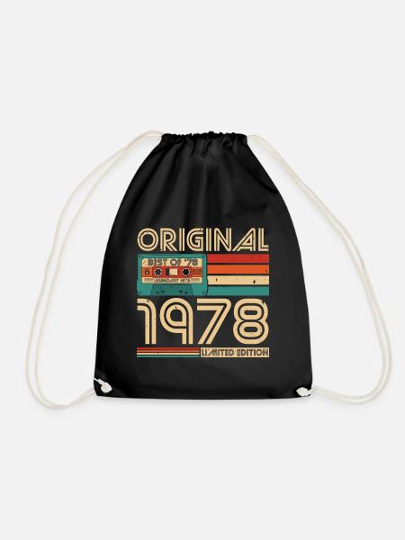 Original 1978 Jahrgang Vintage Retro Geburtstag - Turnbeutel - Schwarz
