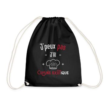 j'peux pas j'ai cuisine exotique - Sac de sport léger - noir - Devant