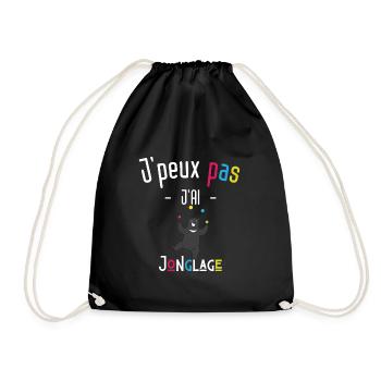 j'peux pas j'ai jonglage - Sac de sport léger - noir - Devant