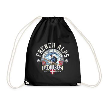 I spend the winter in La Clusaz - Drawstring Bag - black - Front