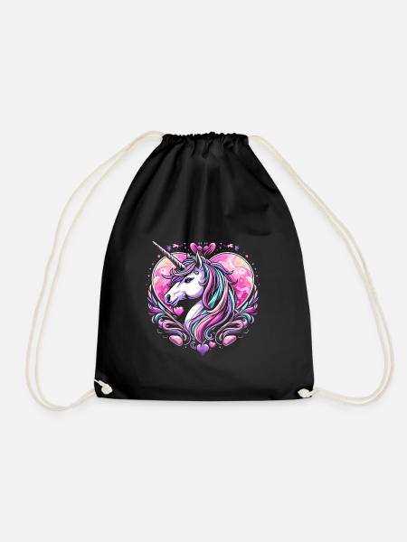EINHORN MÄRCHEN PRINZESSIN SCHLOSS MAGIE KREATIV - Turnbeutel - Schwarz