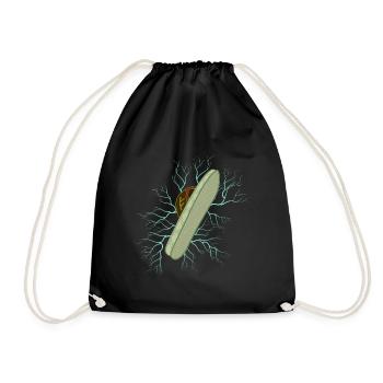 SLIPPER - Drawstring Bag - black - Front