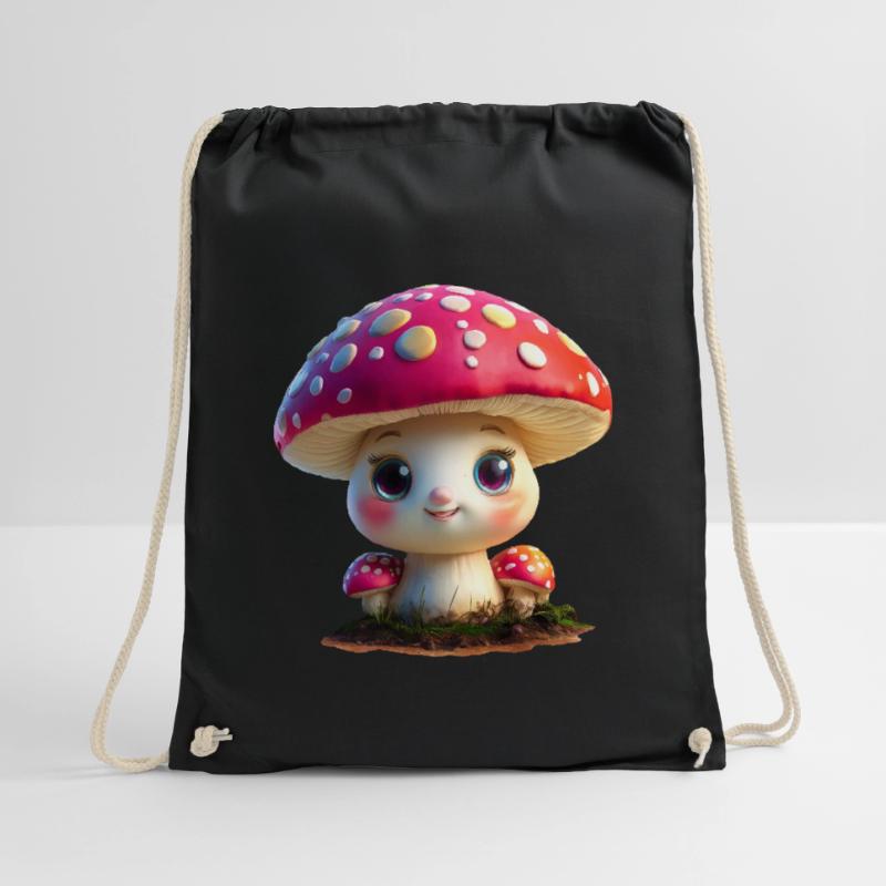 cute toadstool Drawstring Bag