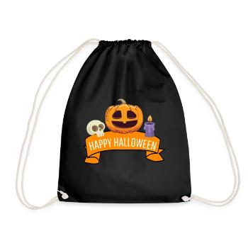 Cadeau effrayant à la citrouille Joyeux Halloween - Sac de sport léger - noir - Devant