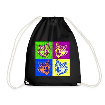 Shiba Inu Popart 1 - Sac de sport léger - noir - Devant