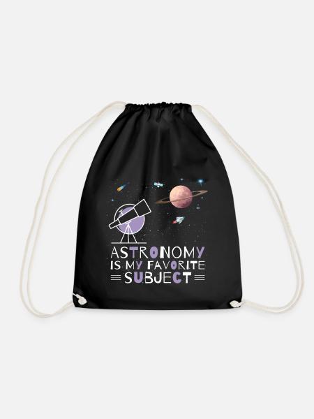 Astronomie, mein Lieblingsthema, Weltraumteleskop - Turnbeutel - Schwarz