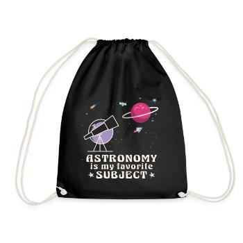 Astronomie, mein Lieblingsthema, Weltraumteleskop - Turnbeutel - Schwarz - Vorne