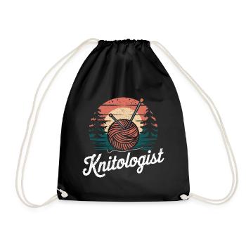 Passion pour le tricot - Sac de sport léger - noir - Devant