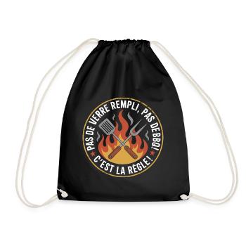 BBQ Apéro Cadeau Barbecue Humour - Sac de sport léger - noir - Devant