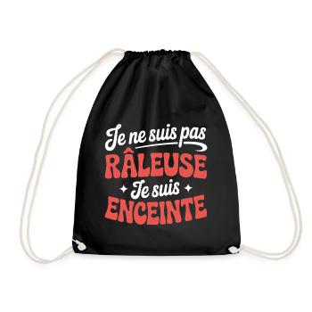 Grossesse Humour Maman Enceinte Raleuse - Sac de sport léger - noir - Devant
