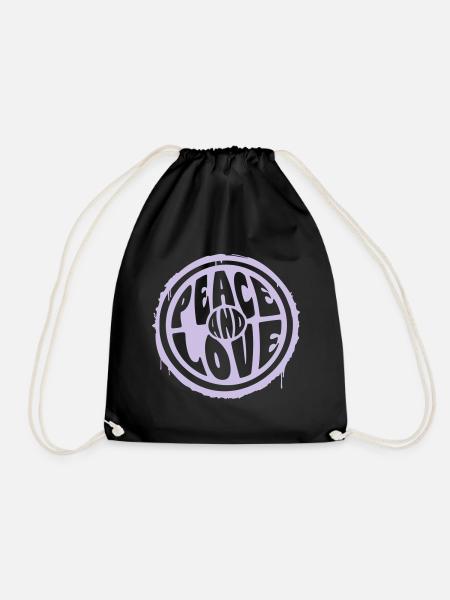 Paix et Amour - Sac de sport léger - noir