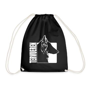 Tervueren Profile Dogs Dog Wilsigns - Drawstring Bag - black - Front