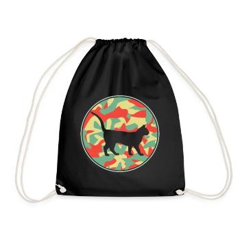 Vintage Bengalische Katze - Turnbeutel - Schwarz - Vorne
