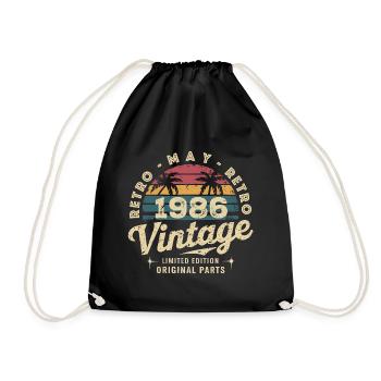 Vintage May 1986: The Authentic Myth May 1986 - Drawstring Bag - black - Front