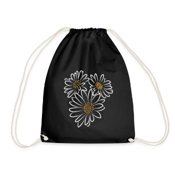 Marguerites espagnoles - Sac de sport léger - noir - Devant