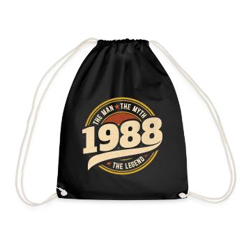 Man 1988 The Legend 35 Years Anniversary - Drawstring Bag - black - Front