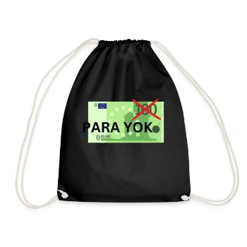 Para yok - das Piece für Pleitegeier - Turnbeutel - Schwarz - Vorne