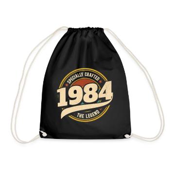 Year 1984 The Legend 40 Years Anniversary - Drawstring Bag - black - Front